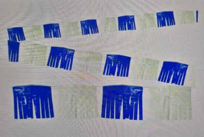 שרשרת שובלים כחול לבן 10 מטר