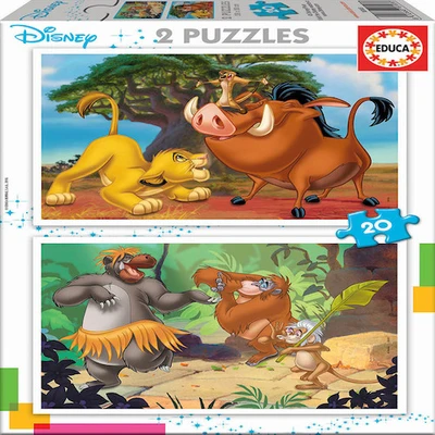 פאזל מלך החיות 2*20 חלקים
