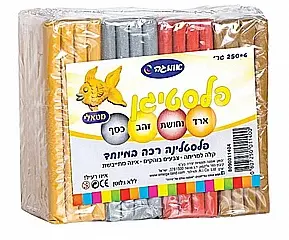 סט פלסטלינה מטאלי 4 גוונים