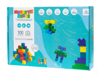 קוביות מגנט 100 חלקים בגודל 2.4 ס''מ