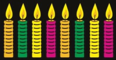 נרות גדולים זוהרים-36 יח'